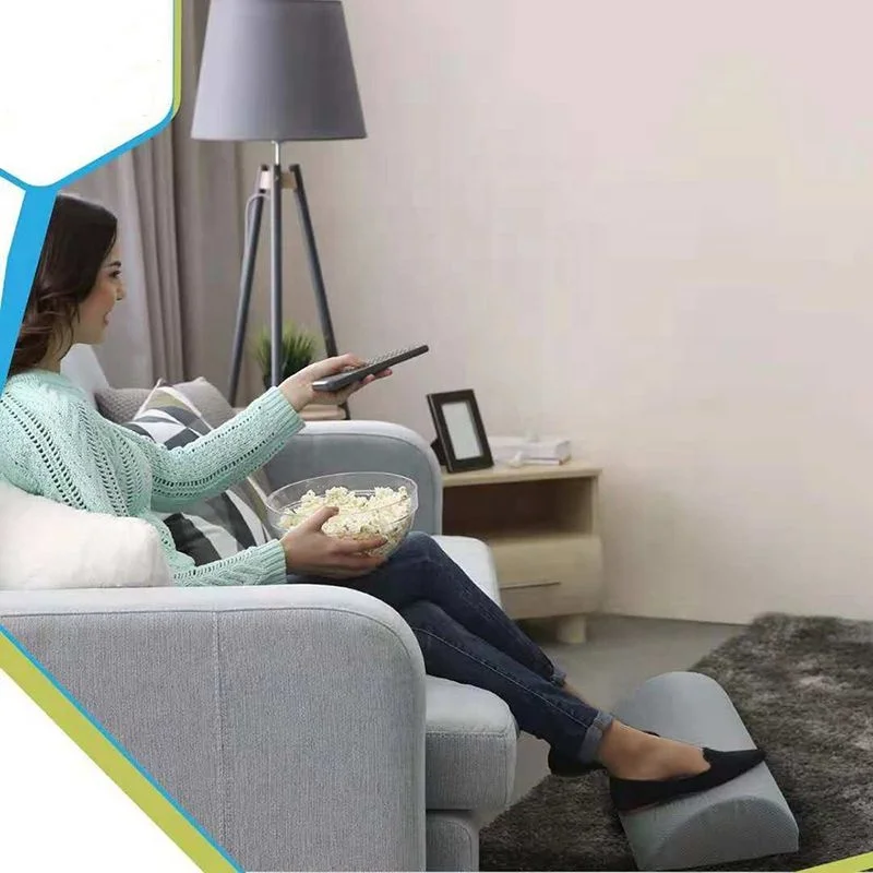Ergonomic Airplane Office Leg Feet Knee Support Half Moon Footrest Memory Foam Pillow Bolster Foot Rest Cushion For Under Desk