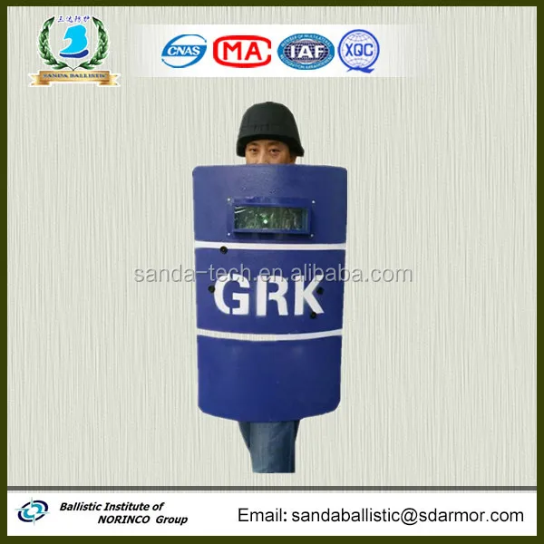 NIJ III IV B6 B7 Wheeled Ballistic Shield