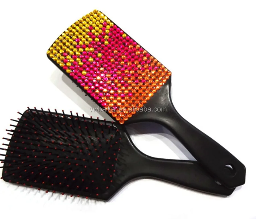 Оптовая bling bling горный хрусталь пластиковая расческа