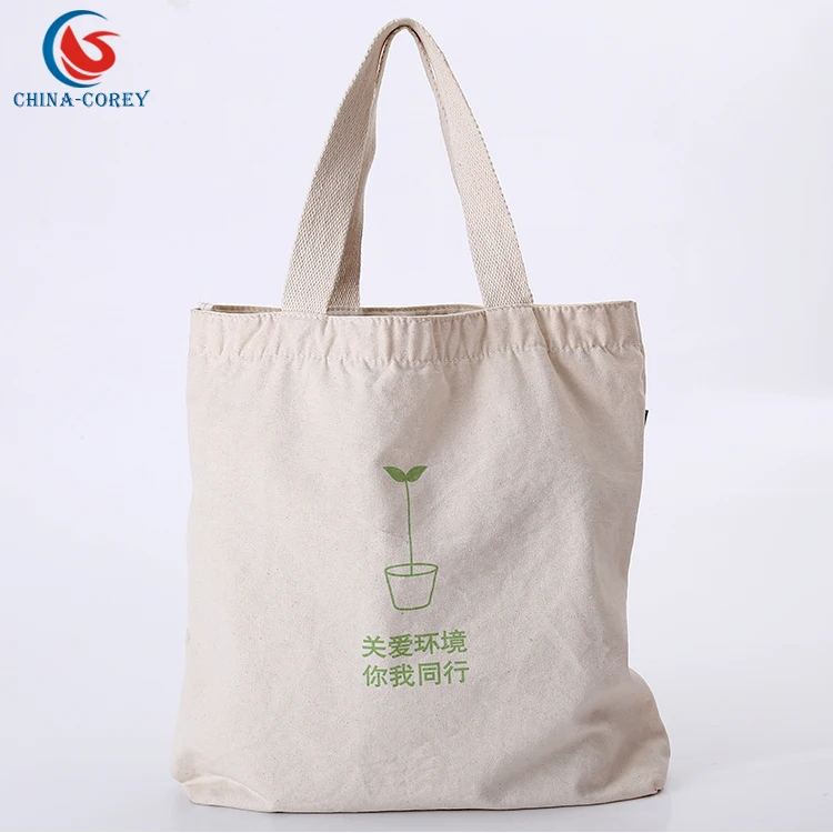 100 cotton canvas cheap shopping bag with inner pocket