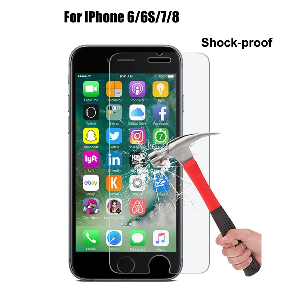 
2 Packs For iPhone 8 Plus 2.5D Glass Screen Protector, 9H 0.3mm Crystal Clear Best Screen Protector For iPhone 6/6S/7/8 Plus 