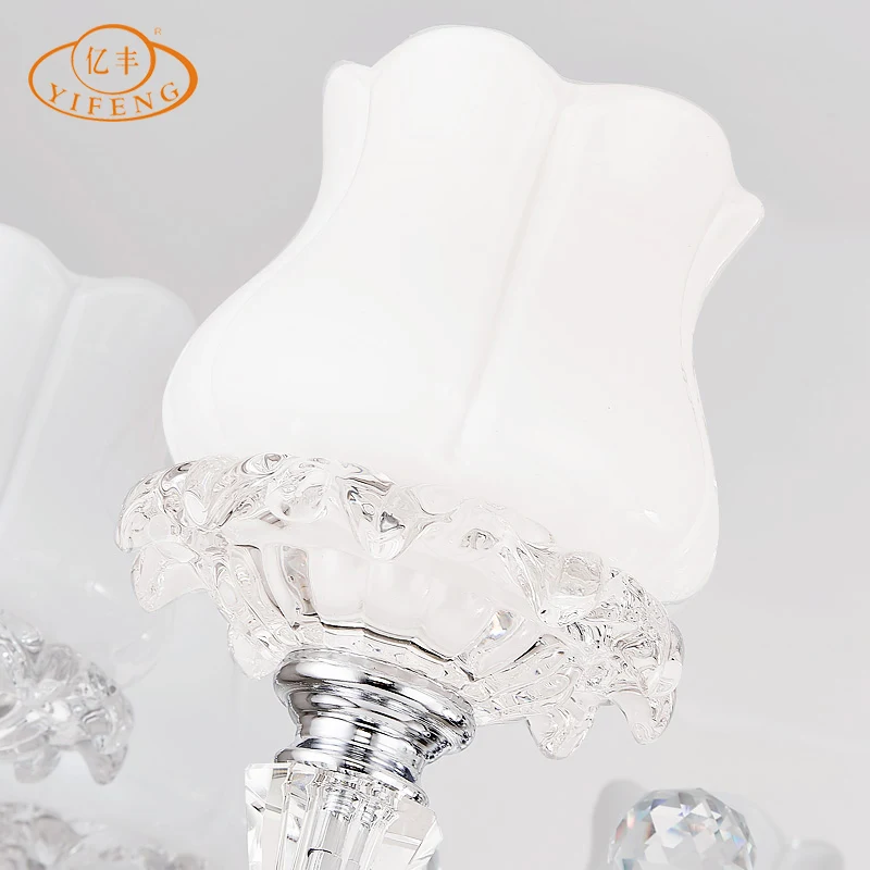 
Modern Design K9 Crystal Electroplating Painting Lights E14 LED 6-10 pcs Chrome Chandelier Pendant light 