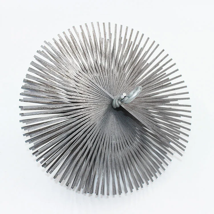 10 Inch Stove Wire Thread Fitting Flue Tube Sweeping Chimney Cleaning Brush Round Stiff Spring Iron,flat Steel Wire Double Stem