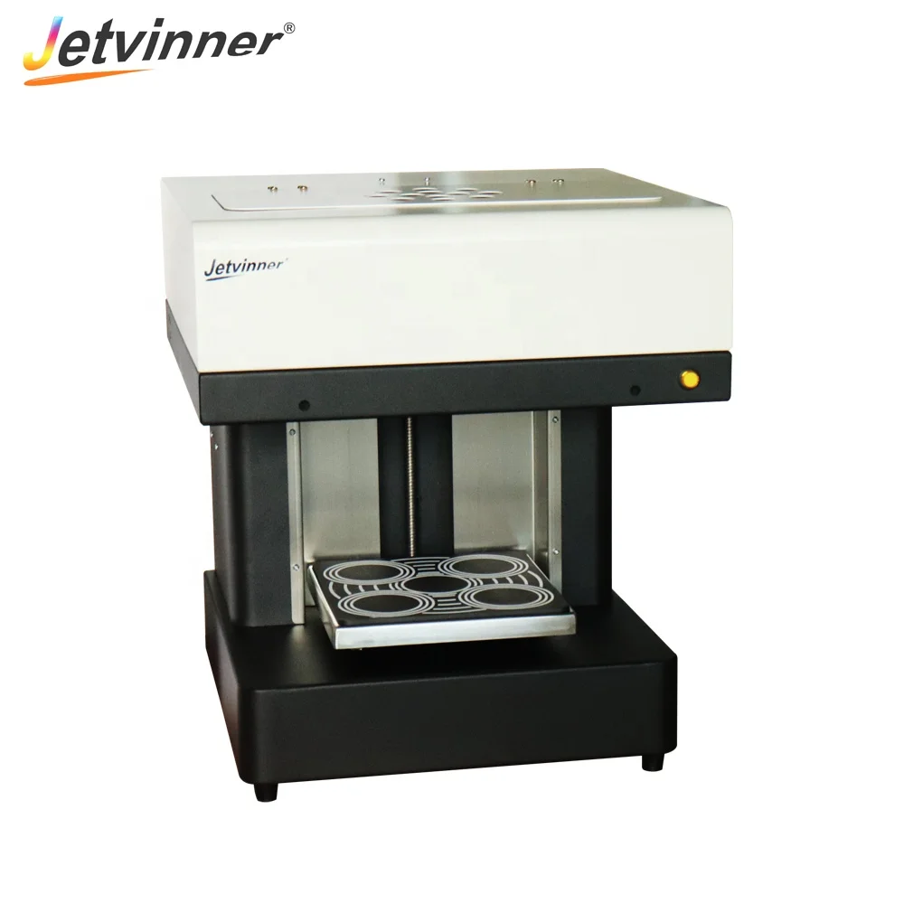Jetvinner selfie coffee printer high quality 4 cups coffee art 3d food printer with edible ink set