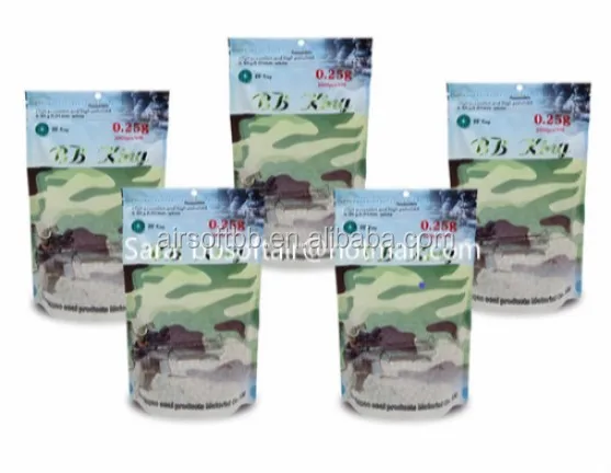 1kg/bag packaging of plastic ball 0.25g bbs