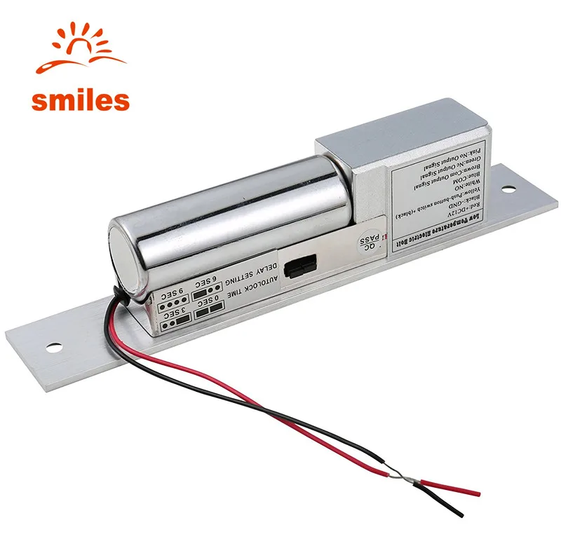 Low Temperature  Electric Drop Bolt Lock for Glass /Metal/Wood Door With Time Delay
