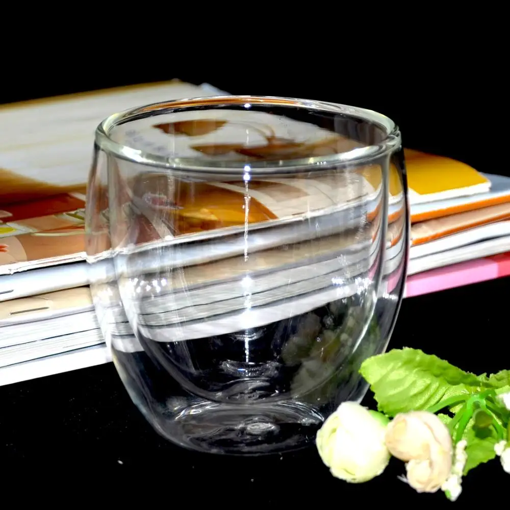 
OEM ODM Custom Heat Resistant Borosilicate Double Wall Glass Cup 