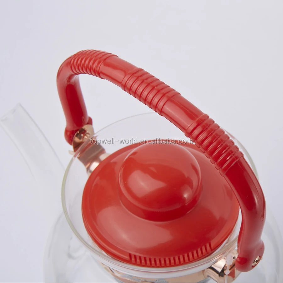 NEW AND hot sell fire resistant borosilicate small glass teapot to boil water with infuser HOT IN AMAZON