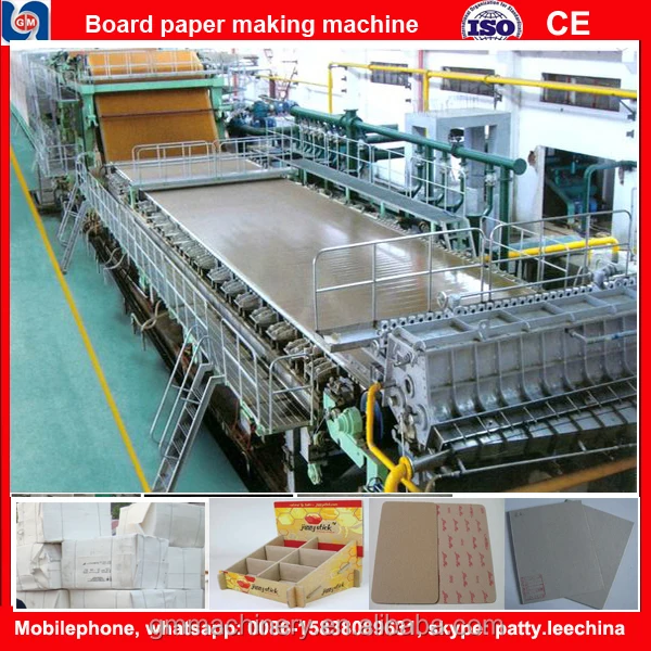 Китай 20 ton / day 1 мм толщиной доска бумага делая машину, лайнер бумагоделательной машины
