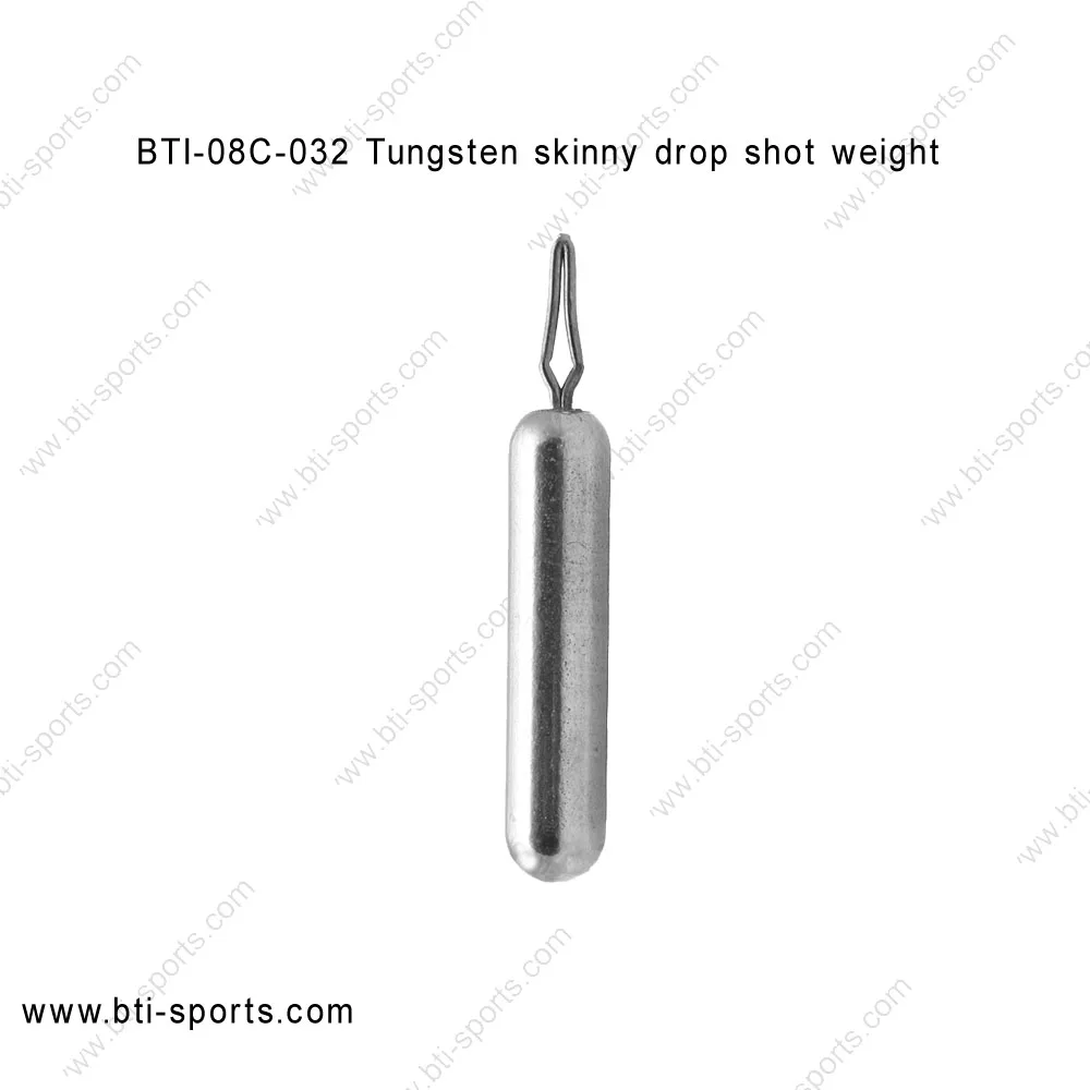 Bass fishing Tungsten skinny/cylindrical drop shot weight 08C-032