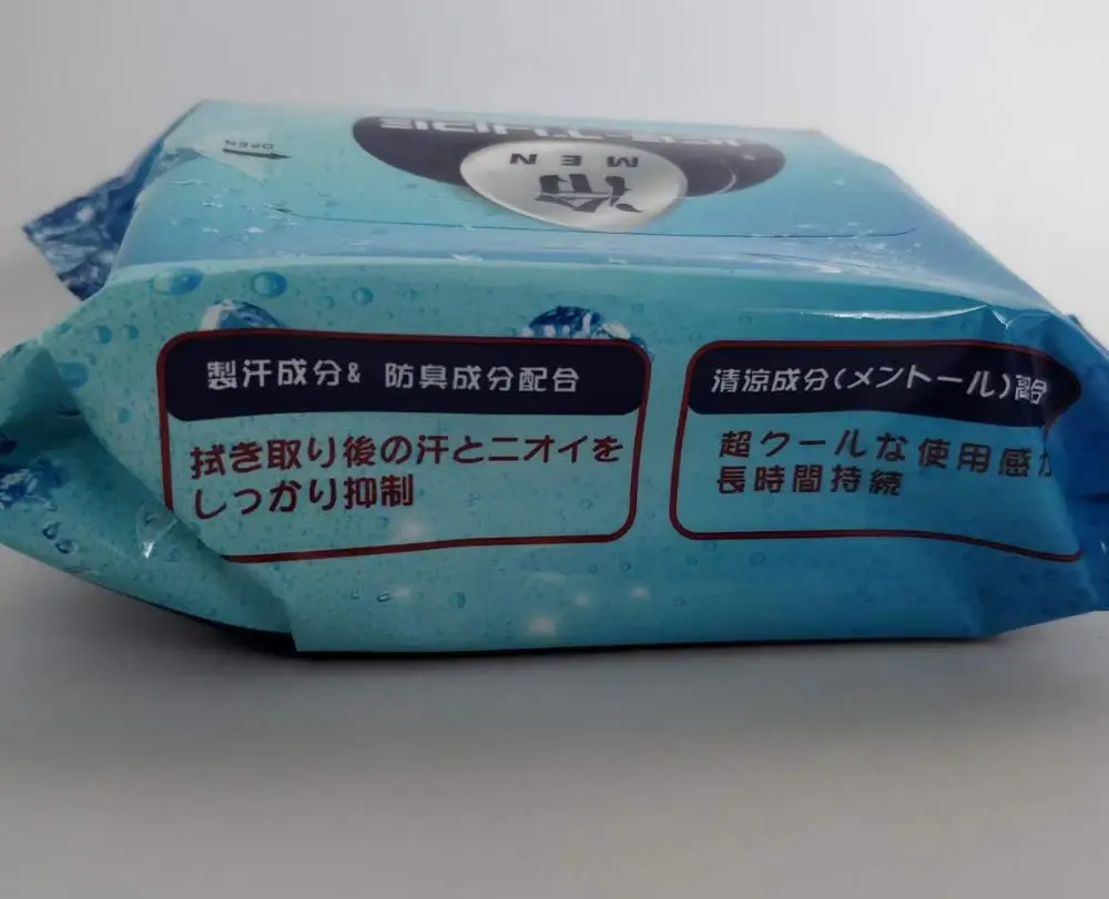 Portable Ice Cooling Adult Wet Wipes Alcohol-free deodorant body wipes