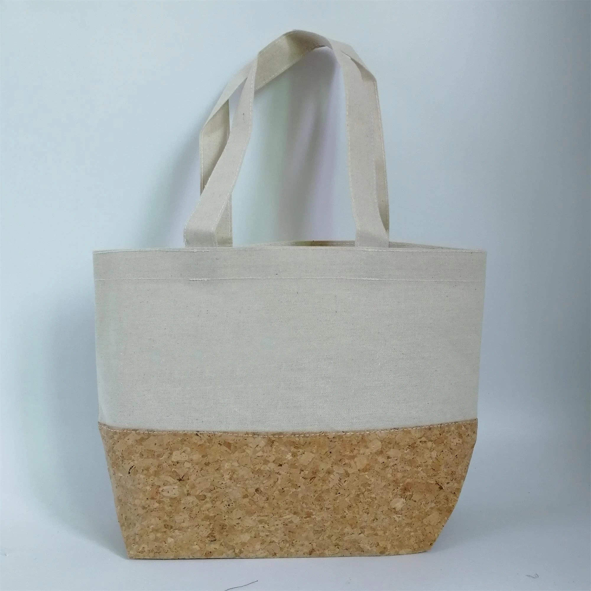 Eco-friendly Natural Cork Wood Fabric Strong Laundry Bag with handle