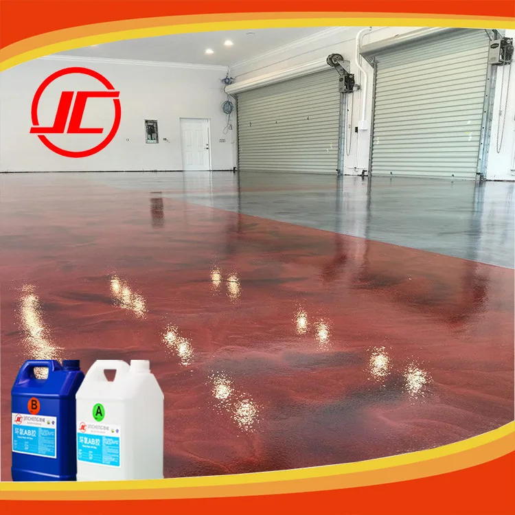 Paint Floor  Self leveling Anti-scratch Metallic Epoxy Resin Floor Coating for House Floor Asparagus polyurea resin