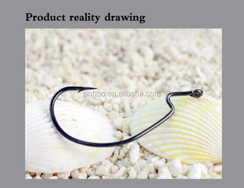 Offset shank worm fish hook bass hook