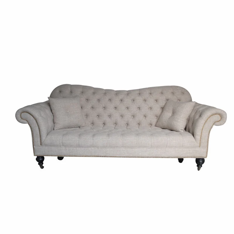 Manufacturer new design Upholstered Velvet Tufted antique Sectional Sofa