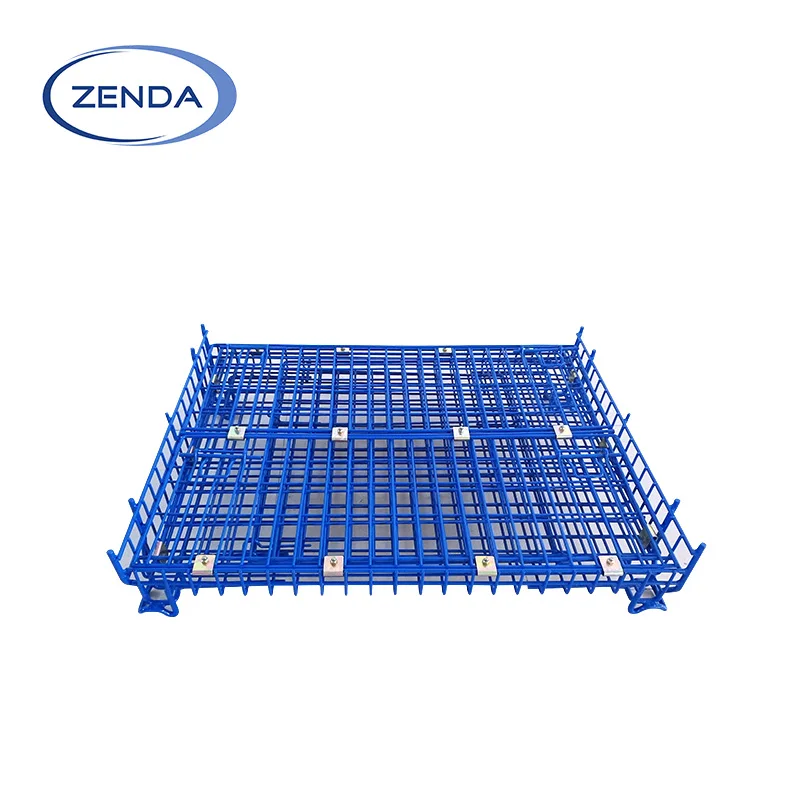Металлическая клетка для хранения проволочная сетка контейнер с поддоном