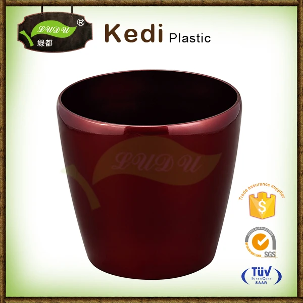 colorful supermarket on sale thick plastic flower shape pot colorful square black ceramic flower pot