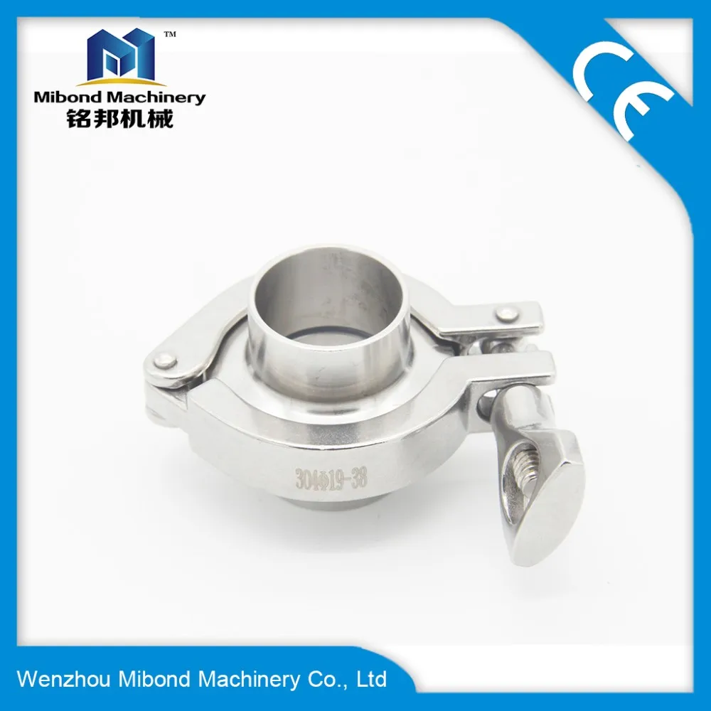 1 set 102MM 4 Inch OD Sanitary Pipe Weld Ferrule + Tri Clamp + PTFE Gasket ss304