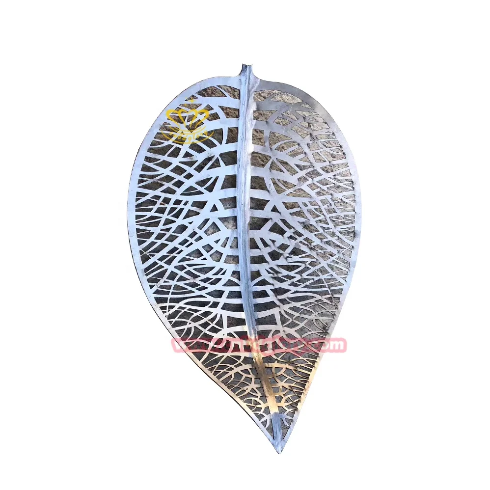 Modern Garden Landscape Design decoration metal Art stainless steel Tree Leaf Sculpture