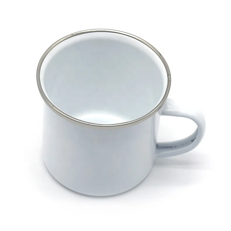 Wholesale 330ml  Vintage Souvenir Enamel Coffee Cup Custom Retro Enamel Cup Mug Sublimation