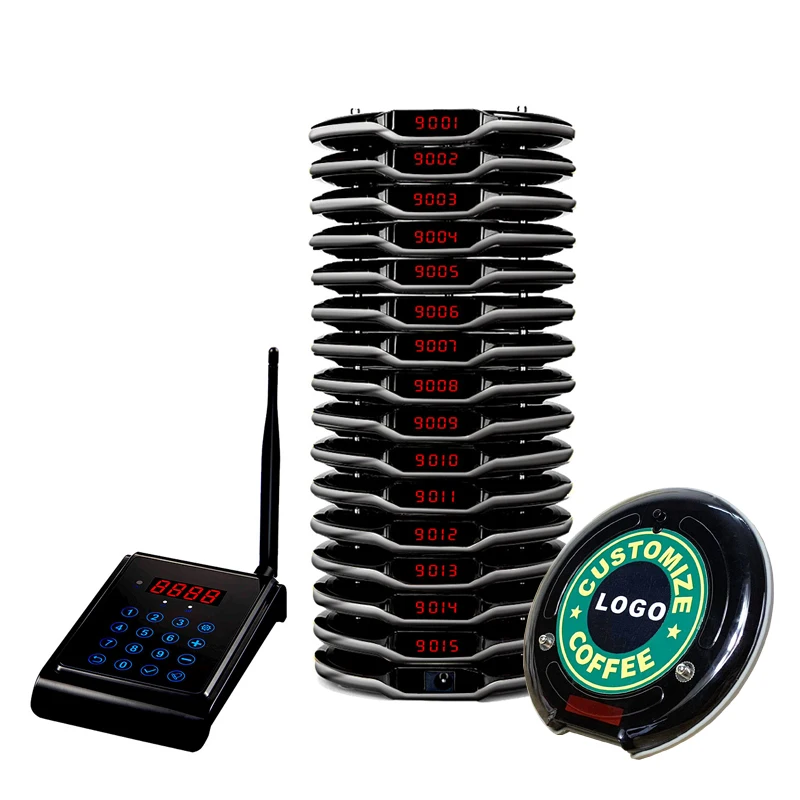 Artom Wireless paging system for restaurant queue pager device vibrating pager