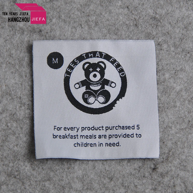 Эко-Черный Фон Прямоугольник Одежда Label Maker