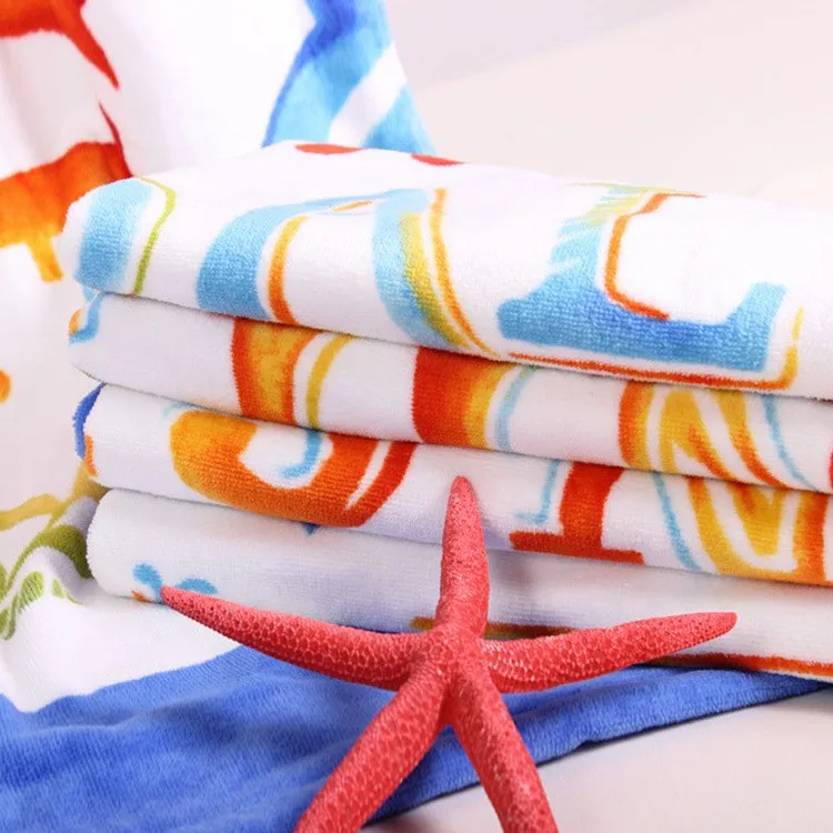 China Supplier Custom Cotton Print Beach Towel
