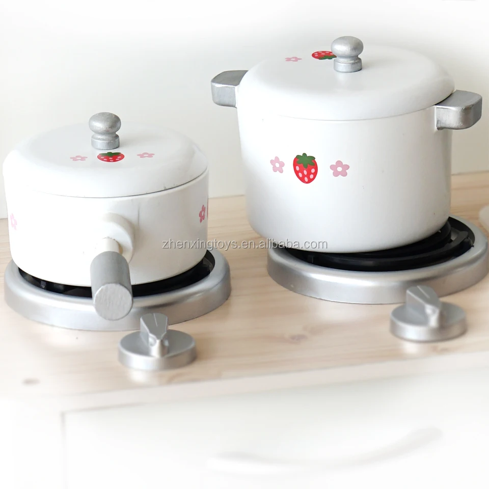 
Kids wooden milk white MINI kitchen play set smart cooking furniture 