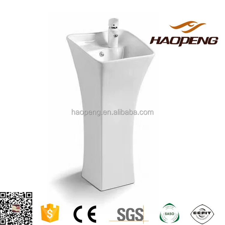 New Design Wc Sanitary Wares Bathroom Ceramic Pedestal Wash Basins
