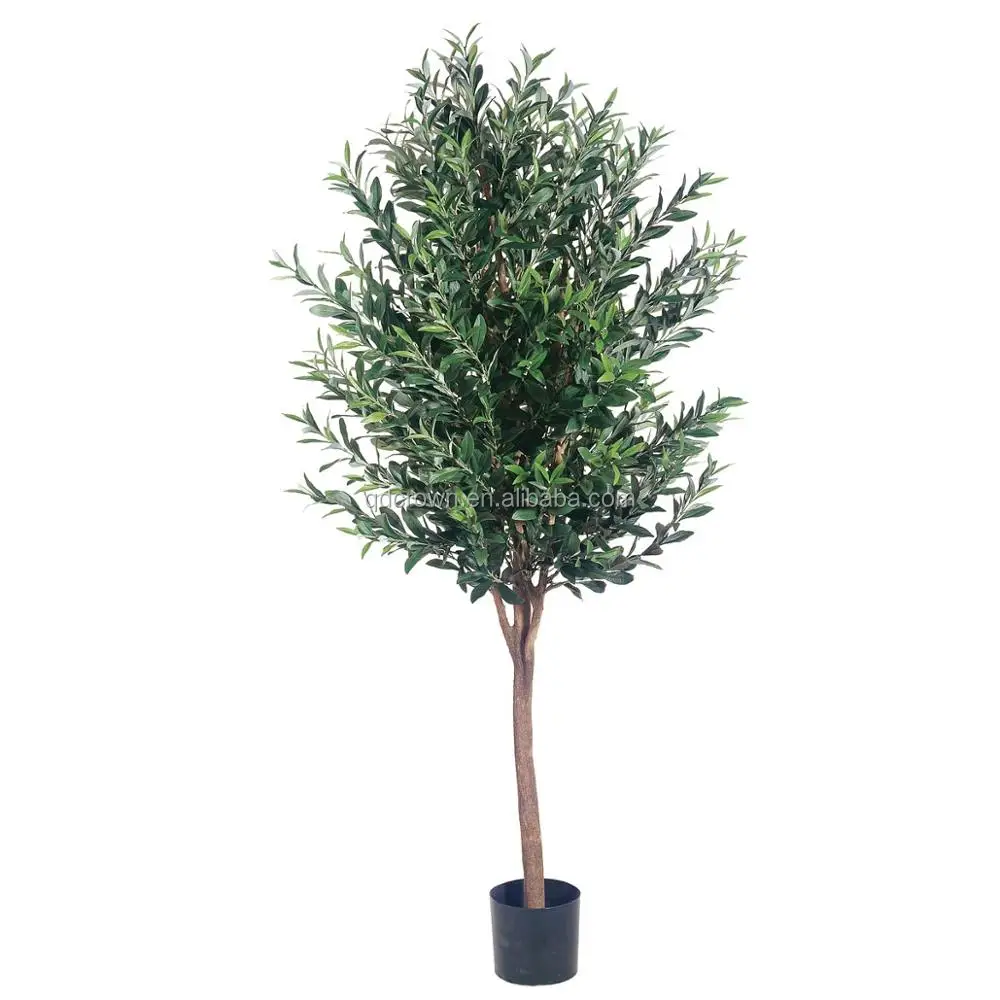 Vivid And Waterproof Leaves Plastic Artificial Plastic Olive Tree For Home Decoration