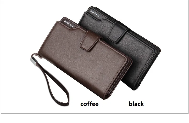 Baellerry PU leather long section zipper cell phone wallet for men,male clutch wallets with handle strap