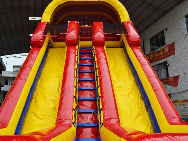 New design 22H Dual Lane slide  jumping bounce castle with pool intex water inflatable slides Inflatable Castle