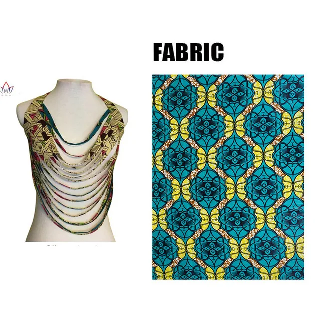 BRW 2019 африканские ожерелья из Анкары вощеная ткань красочное ожерелье шаль африканская Анкара Ручная работа ожерелье этнические ювелирные изделия WYB13