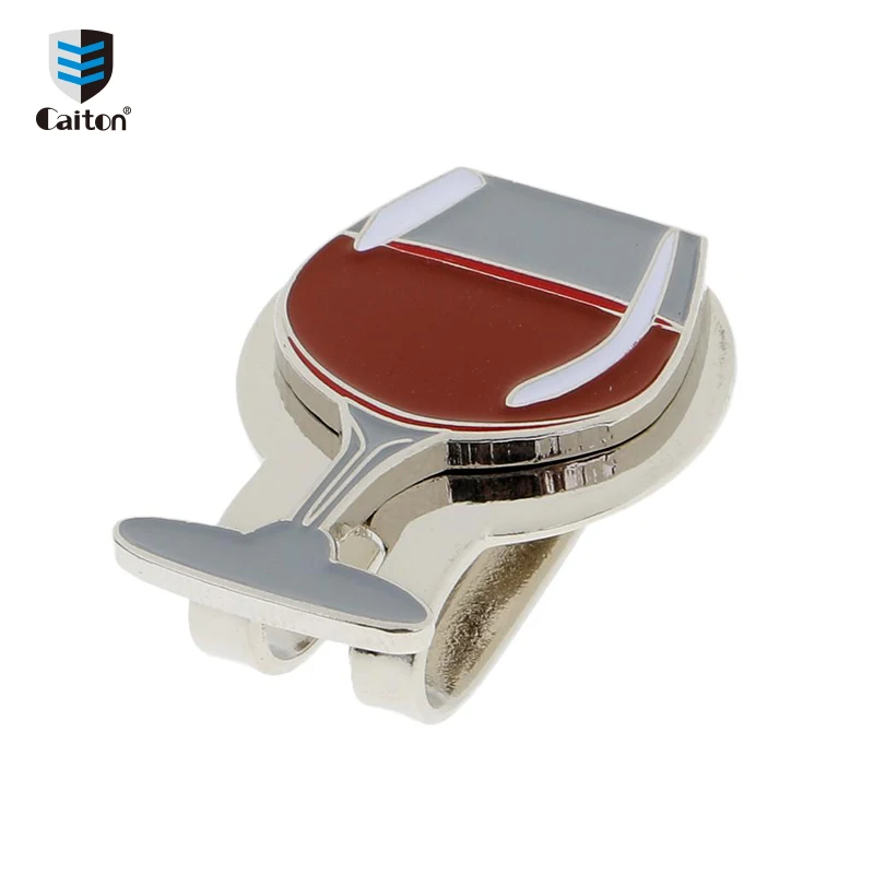 Alibaba best sellers wine glass metal golf ball marker with magnetic hat cap clip accessories