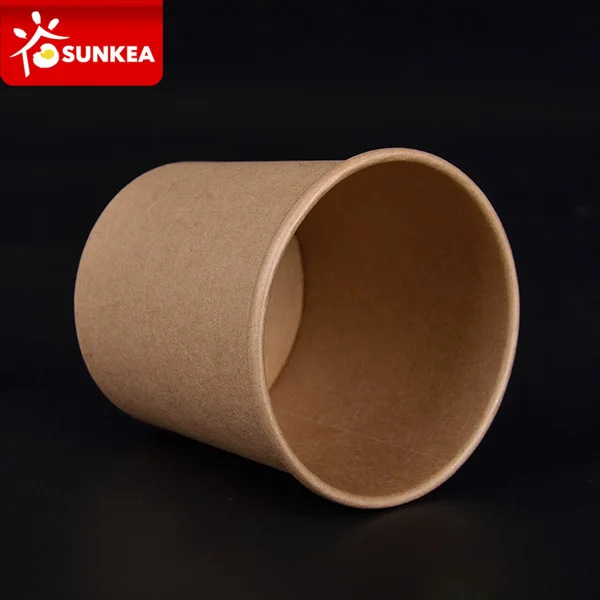 
Custom printed disposable hot soup bowls kraft paper soup cup 
