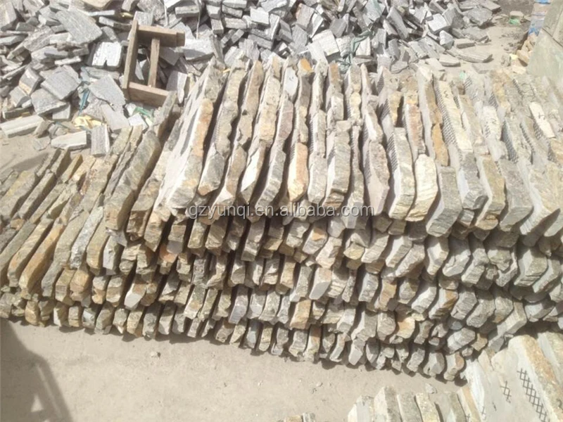 Black quartzite cement backed natural culture quartzite Stacked wall cladding Ledge Stone