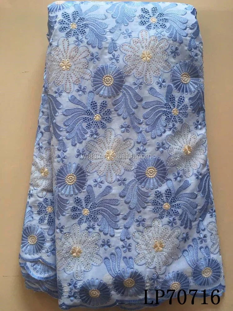 LP70716 Top selling 100% cotton plain swiss fabric/soft African voile lace for clothes making