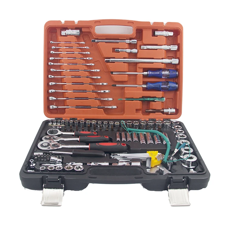 121 шт., набор втулок для ручных инструментов промышленного класса, стальные втулки Cr-V