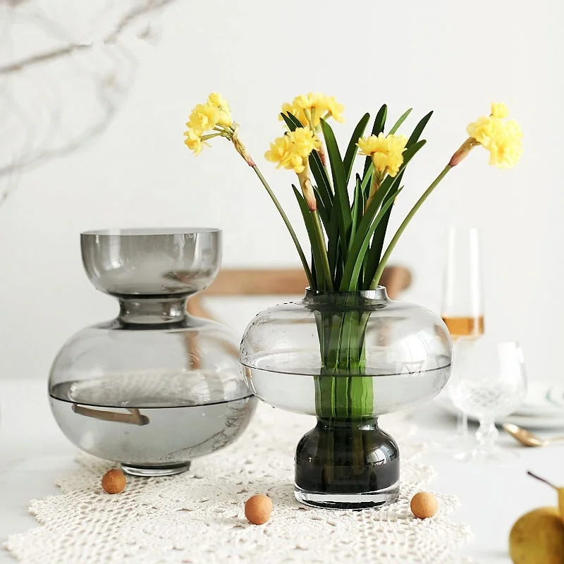 
2019 new design flower arrangement hand blown murano multi colored glass vases 