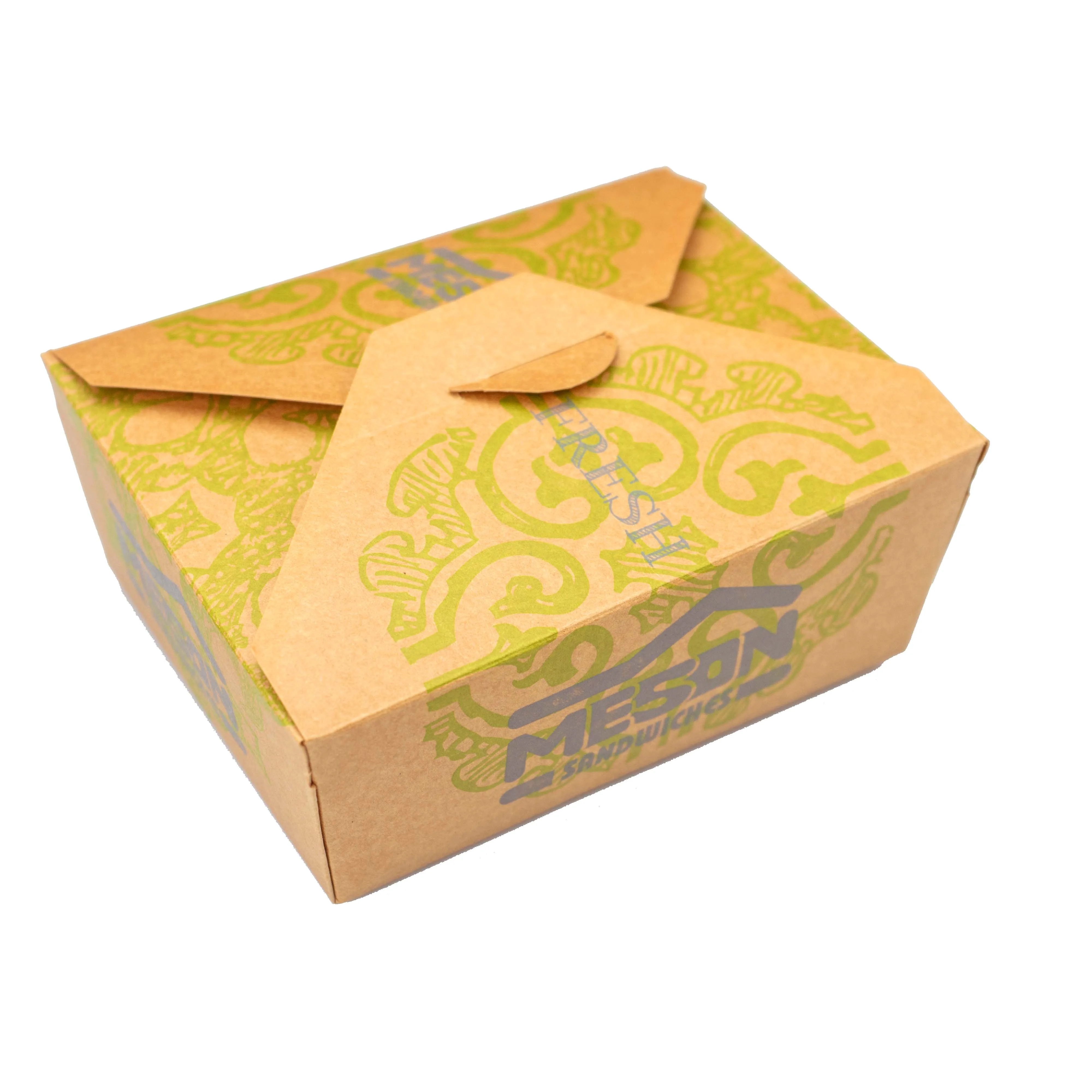 Kraft Paper Burger Packaging Fast Food Box Sandwich Box