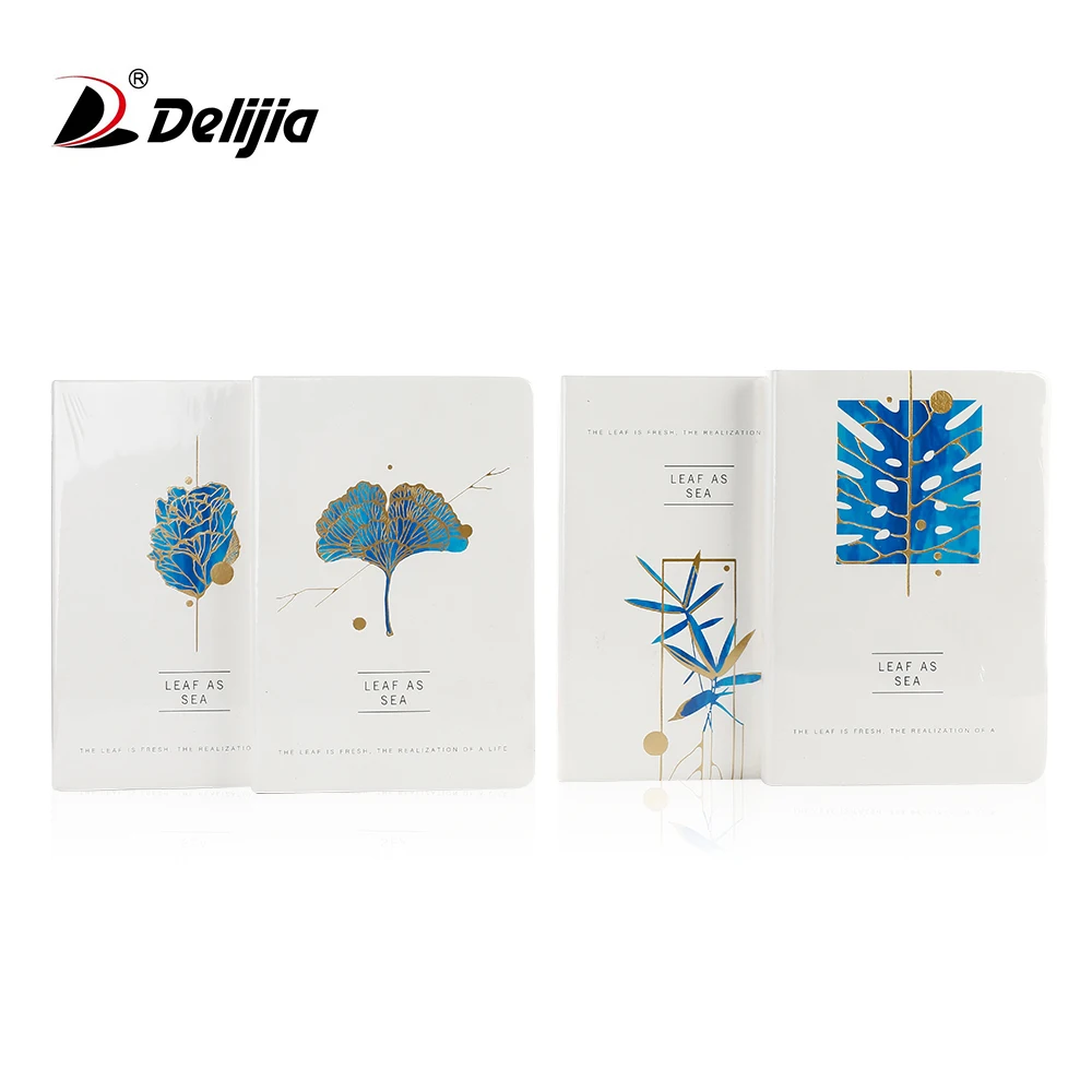 A5 notebook manufacturers custom cover material pu leather leaves diaries for kids