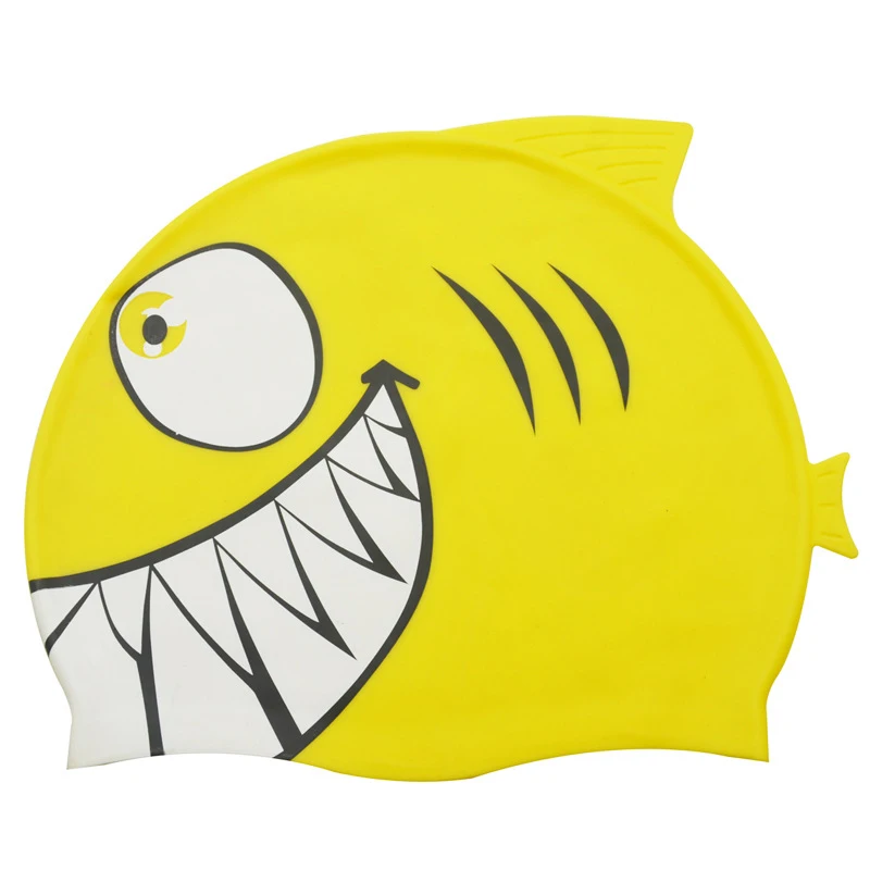 Silicone kids funny cheap swimming cap for kids