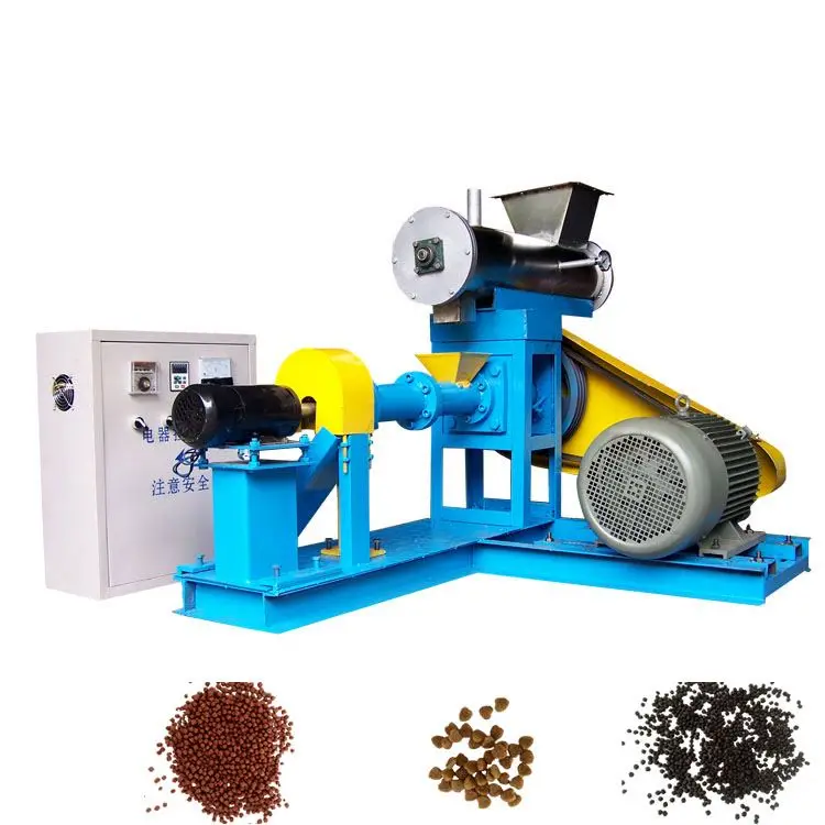 1 Tons Per Hour Fish Feed Extruder Pet Feed Pellet Mill Fish Meal Machine