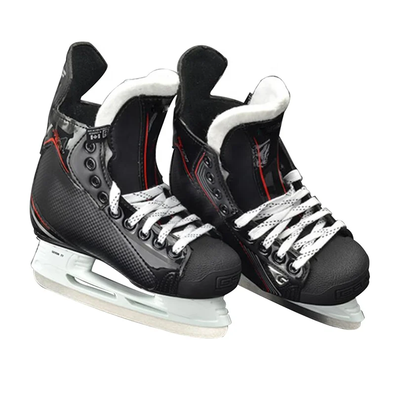 High quality adults fixed size integrated ice hockey skates shoes for sale