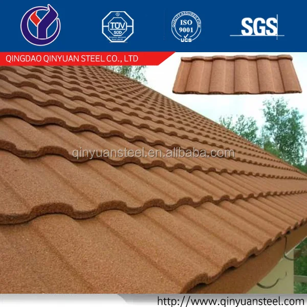 China supplier terracotta metal roof tile, easy installed corrugated roof tile