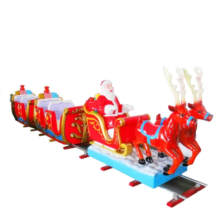 Yueton Amusement Park Rides Outdoor Electric Christmas Track Train Ride
