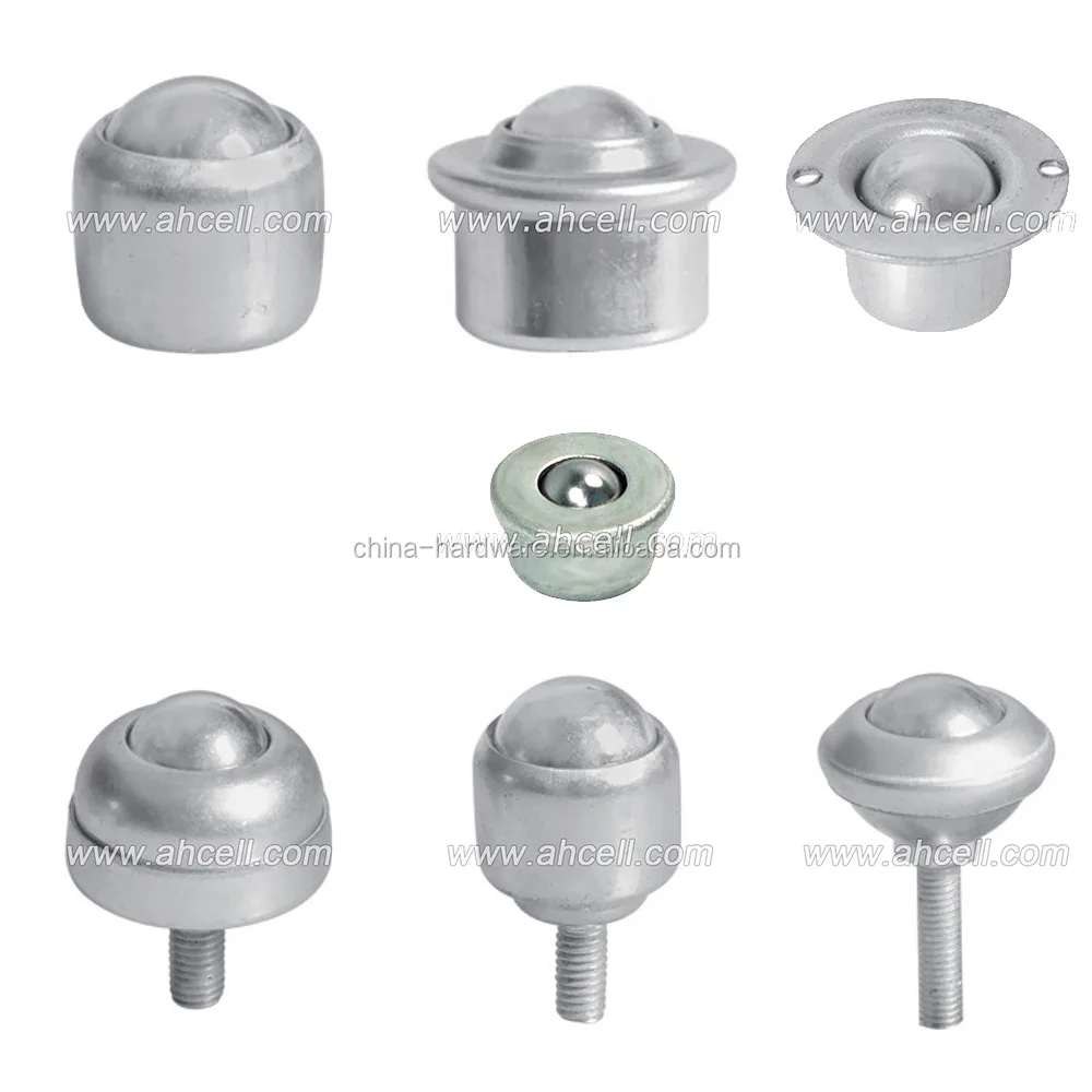 a1 Aihua Ball transfer unit steel+nylon omni BTU bearing nylon POM flange light medium heavy duty EURO type ball transfer unit