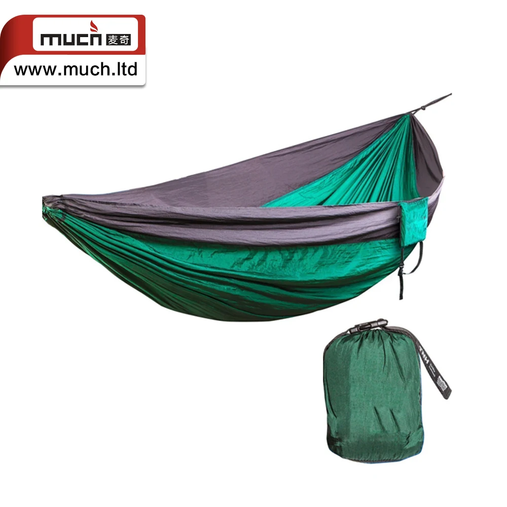 
Manufacture trending parachute fabric custom backpacking camping hanging tree printed kids double hammock 