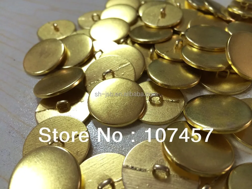 Металлические пуговицы с хвостовиком, золотистого цвета