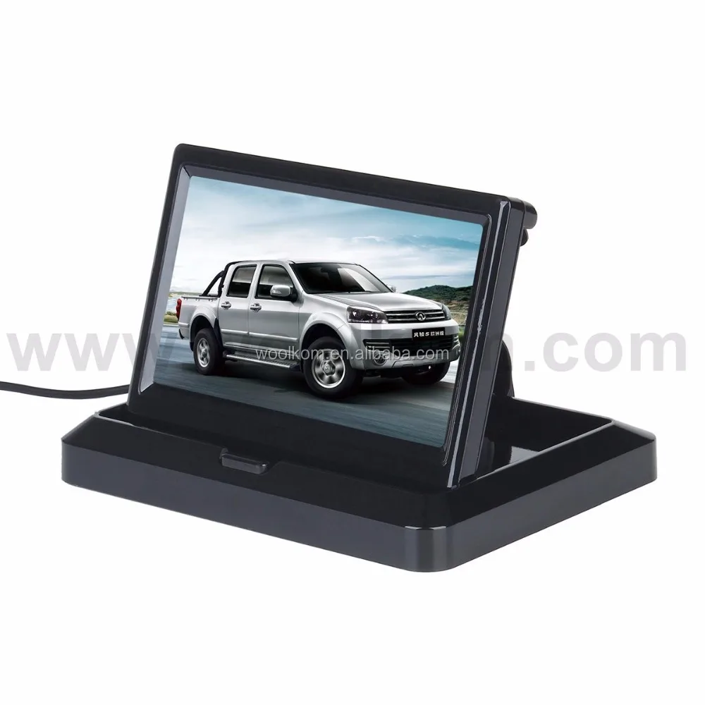 Support 12V 5.0 inch Foldable Car Monitor TFT LCD Display 1024*600 pixel Reverse Camera Parking System for Car Rearview Monitors